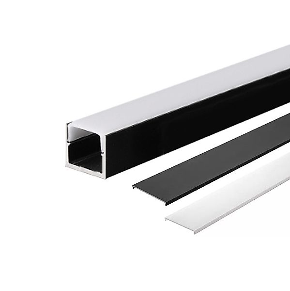 ENERGMiX LED-Stripe-Profil 2m schwarzer Alu Profile günstig online kaufen