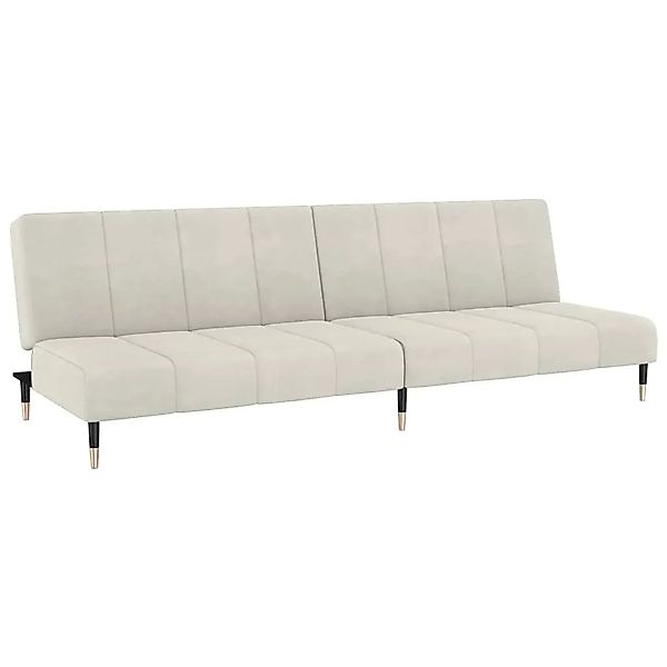 vidaXL Schlafsofa 2-Sitzer Creme Samt 375883 günstig online kaufen