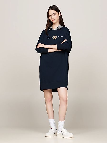 Tommy Jeans Curve Jerseykleid "TJW CREST LINEAR CREW DRESS EXT" in Großen G günstig online kaufen