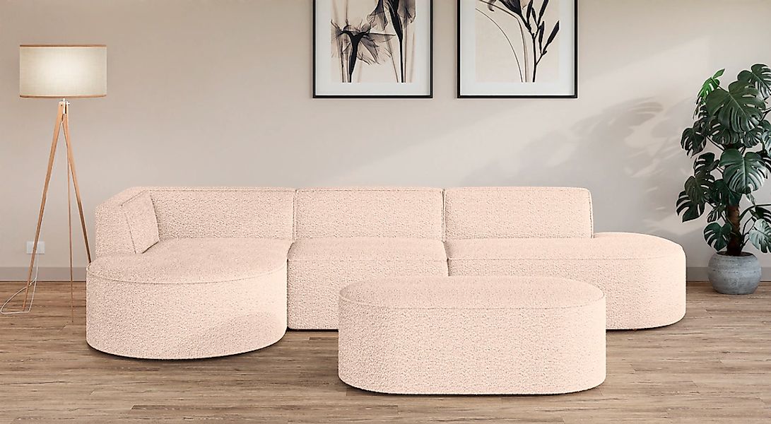 OTTO home Ecksofa "EIVIND Designer Sofa mit Ottomane rechts/links, B/T/H: 3 günstig online kaufen