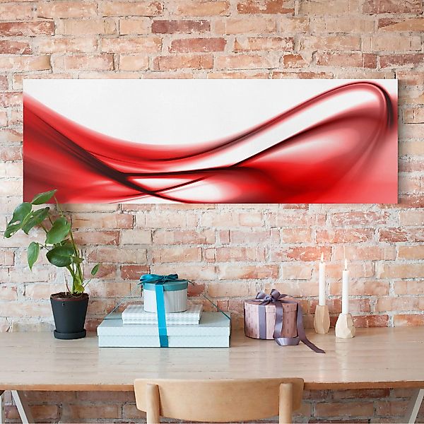 Leinwandbild Abstrakt - Panorama Red Touch günstig online kaufen