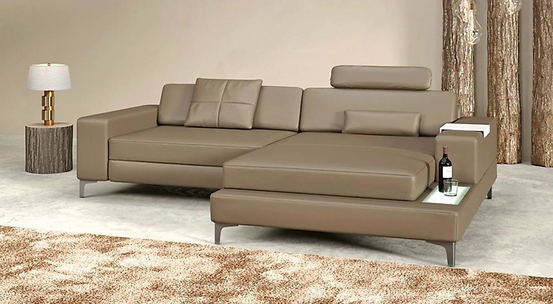 BULLHOFF Ecksofa Ledersofa Ecksofa Eckcouch L-Form Designsofa »MÜNCHEN IV« günstig online kaufen