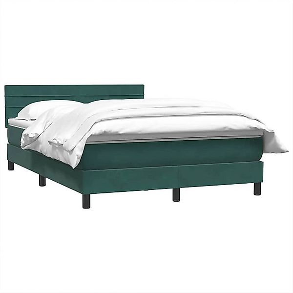 vidaXL Bett Boxspringbett mit Matratze Dunkelgrün 160x220 cm Samt günstig online kaufen