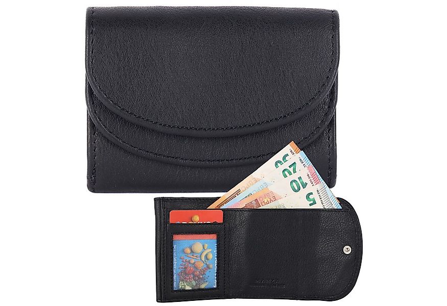 Manza Mini Geldbörse Mini Geldbörse Echt Leder Portemonnaie mit Münzfach Ge günstig online kaufen