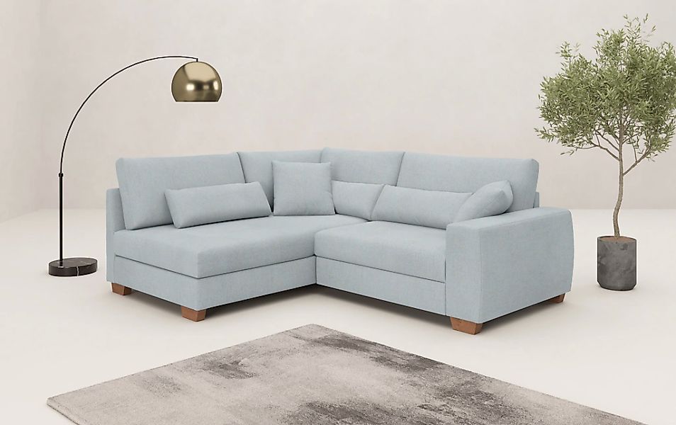 Mr. Couch Ecksofa "Helena L-Form", Mit Federkern, wahlweise mit Bettfunktio günstig online kaufen