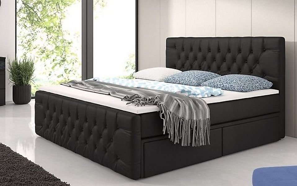 Luxusbetten24 Boxspringbett Bellissimo, mit 4 Schubladen günstig online kaufen