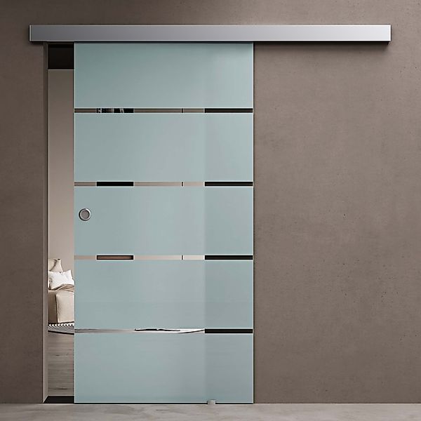 doporro Glasschiebetür komplettset Zimmertür Schwebetüren H:205/215cm günstig online kaufen