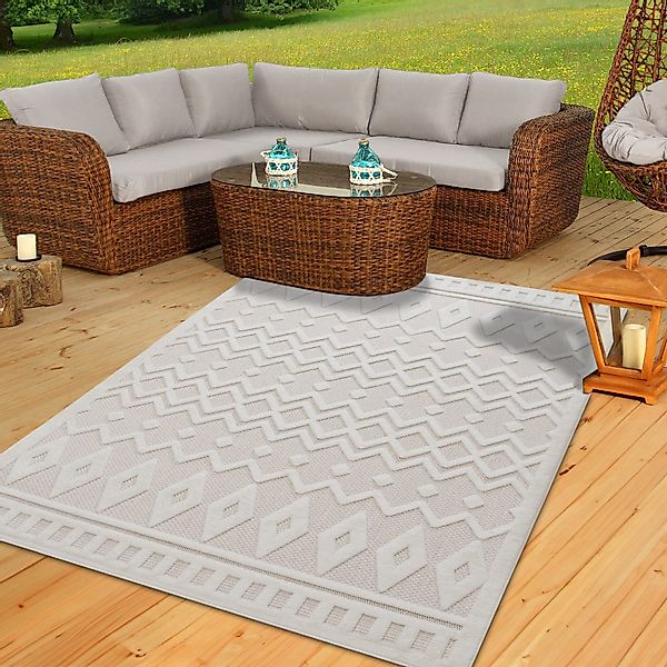 TaCa Home Teppich Outdoor Teppich wetterfest Boho Scandi, rechteckig, Höhe: günstig online kaufen
