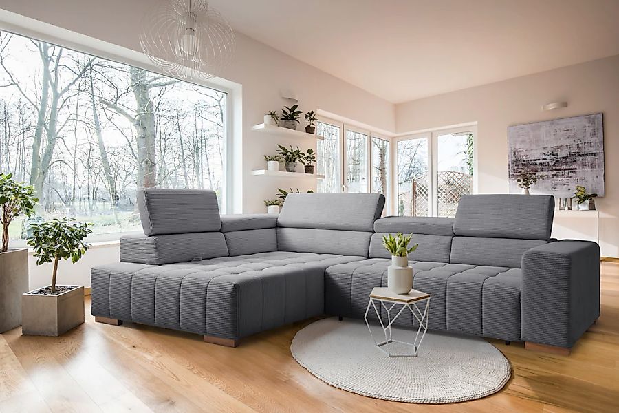 exxpo - sofa fashion Ecksofa "Elianos, hoher Sitzkomfort, aufwendige Kreuzs günstig online kaufen