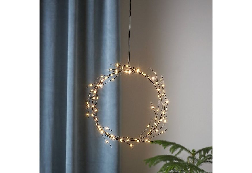 MARELIDA Dekokranz LED Kranz Draht Türkranz Wandkranz Leuchtkranz 95LED D: günstig online kaufen