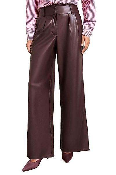 Friends Like These Lederhose Friends Like These Faltenhose mit weitem Bein günstig online kaufen