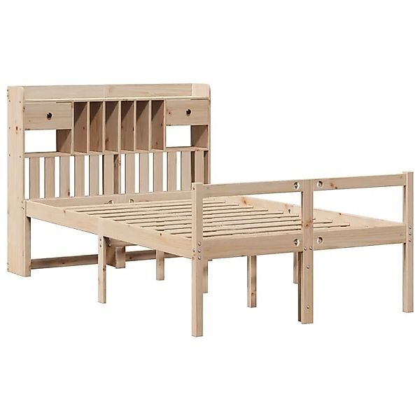 vidaXL Massivholzbett mit Regal ohne Matratze 135x190 cm Kiefernholz 332204 günstig online kaufen