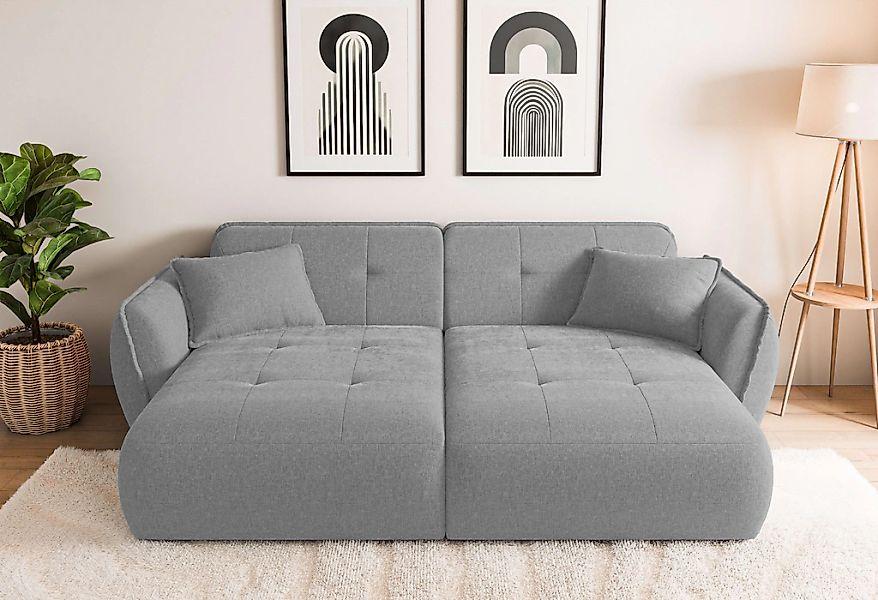 Home affaire Big-Sofa "MIRELDA Design-Sofa mit Steppungen, extra tief, Brei günstig online kaufen