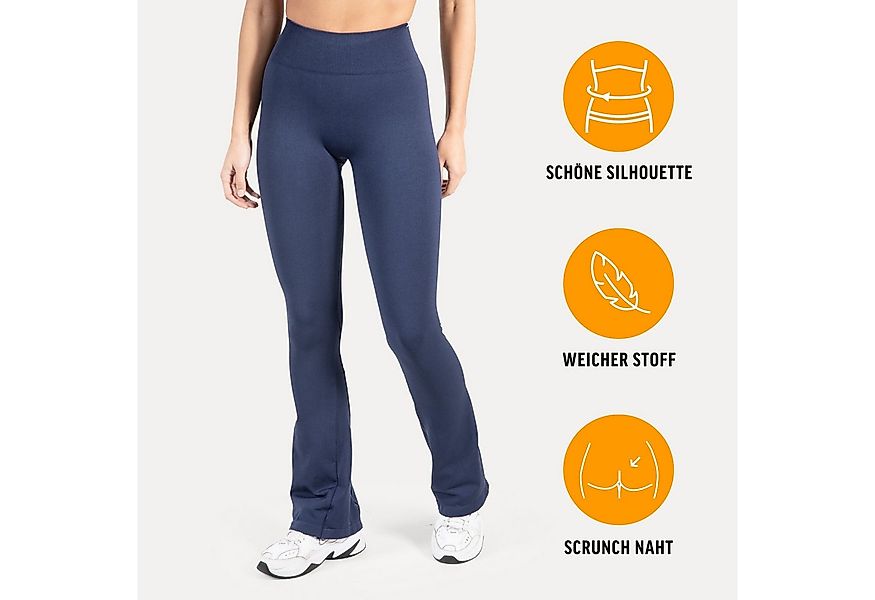 Smilodox Leggings Aylin Schlaghose Sportleggings Scrunch Booty Push UP Frei günstig online kaufen