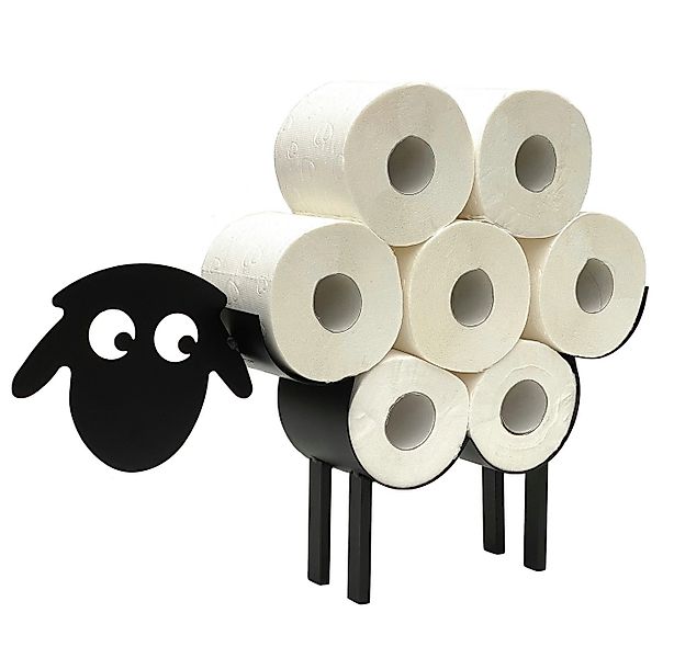 DanDiBo Toilettenpapierhalter Schwarz Metall Schaf 3.0 WC Rollenhalter Klop günstig online kaufen