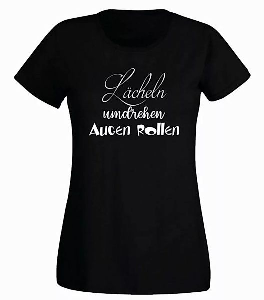 G-graphics T-Shirt Lächeln, umdrehen, Augen rollen Slim-fit Damen T-Shirt m günstig online kaufen