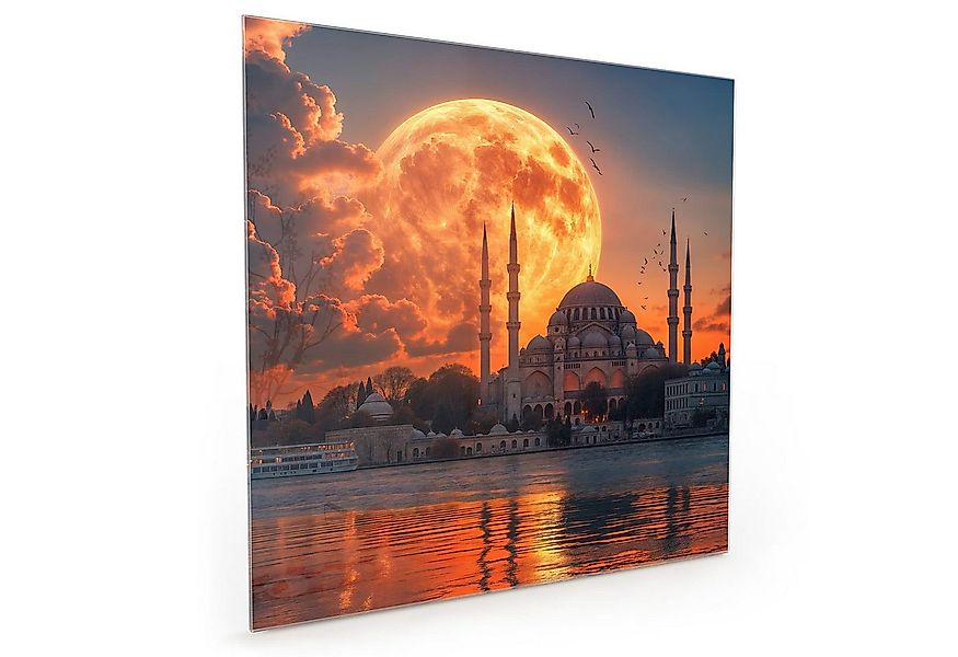 Primedeco Küchenrückwand Spritzschutz, Herdblende aus Glas - Motiv Mond übe günstig online kaufen