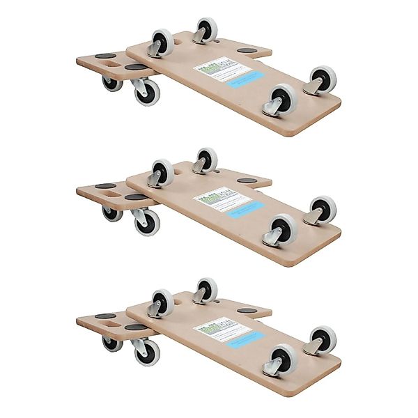 TRUTZHOLM 6er Set Transportroller Soft Wheel Indoor MDF 200 kg Möbelroller günstig online kaufen