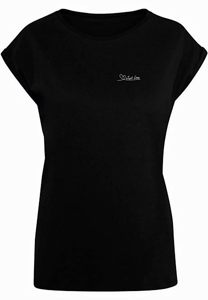 Merchcode T-Shirt Merchcode Damen Ladies Just love Extended Shoulder Tee (1 günstig online kaufen