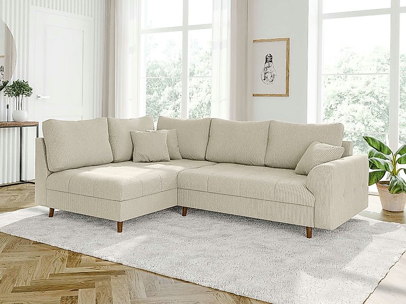 S-Style Möbel Ecksofa Zara mit Braun günstig online kaufen