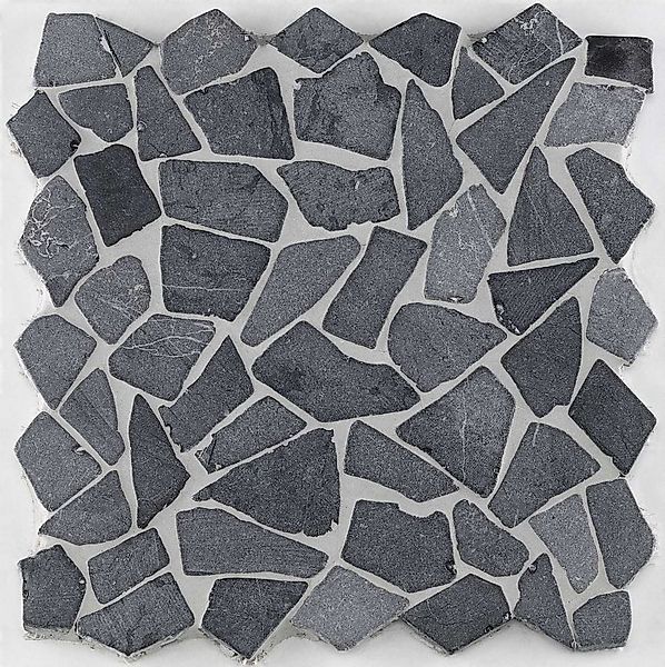 KNG Mosaikfliesen Mosaikfliese Marmor Bruch 30 x 30 cm schwarz, Marmor, Sch günstig online kaufen