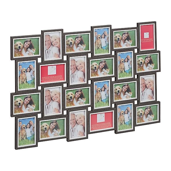 relaxdays Bilderrahmen Collage für 24 Bild, günstig online kaufen