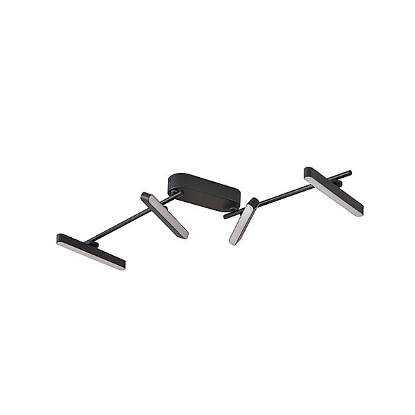 Lindby LED Deckenleuchte Eldrin 10025816 Modern in Schwarz aus Metall 4-fla günstig online kaufen