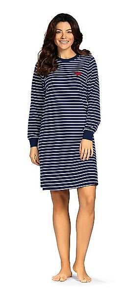 comtessa Nachthemd Comtessa Damen Nachthemd Langarm Streifen Bündchen Marin günstig online kaufen