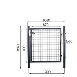 ATTAS Gartentor Gartentor Gartentür Hoftor Gartenpforte günstig online kaufen