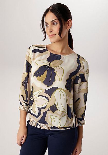 Aniston SELECTED Schlupfbluse mit Smokbündchen und allover Blumenmuster- NE günstig online kaufen