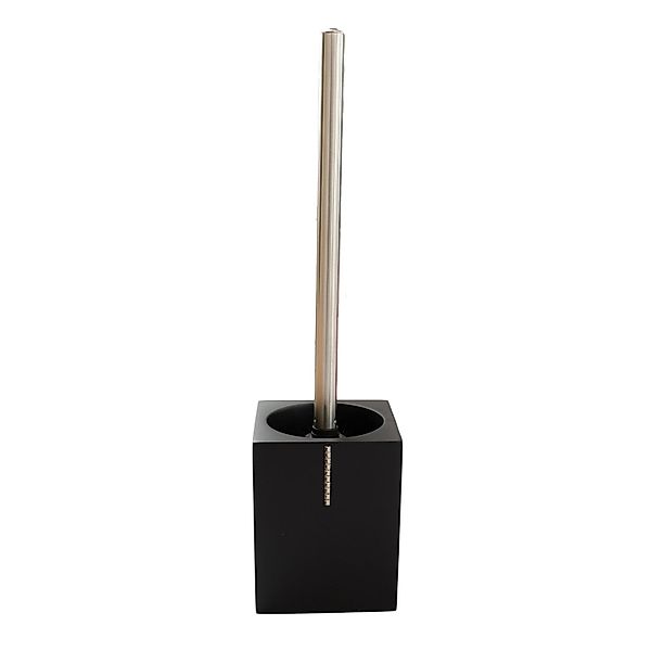 Bagnoxx Toilettenbürstenhalter 9,5 x 9,5 x 38cm Schwarz mit Dekosteinen günstig online kaufen