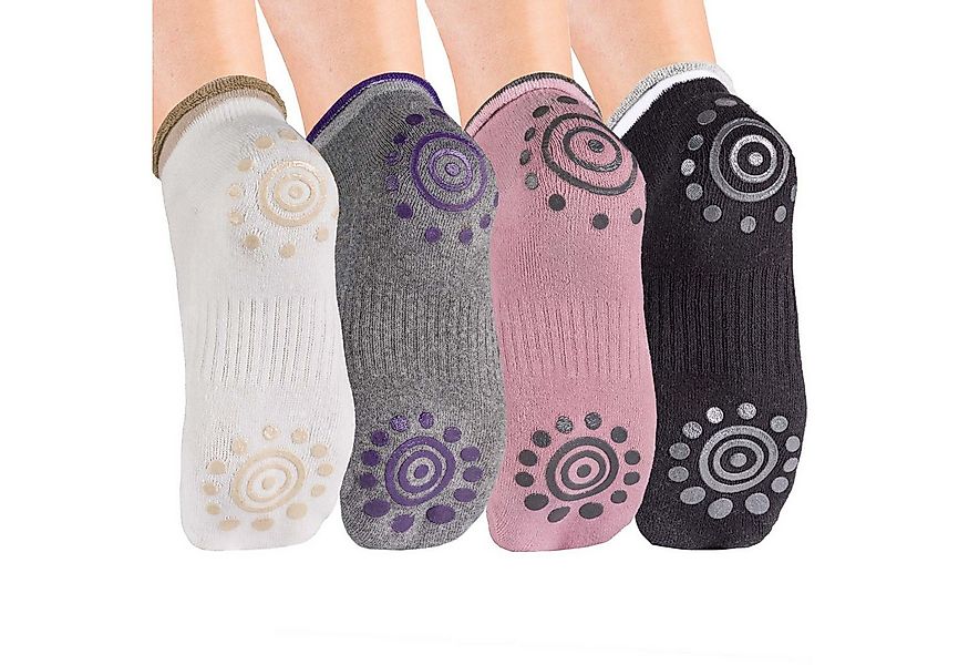 Body & Mind Sportsocken Yogasocken (4-Paar, rutschfeste Socken) mit Stopper günstig online kaufen