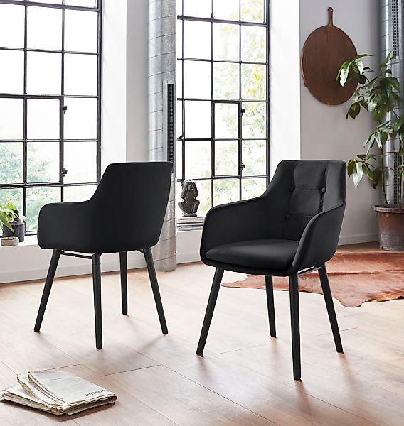 OTTO home Armlehnstuhl "Bradford" (Set) 2 Stk.(1 oder 2 Stück), Bezug in Sa günstig online kaufen