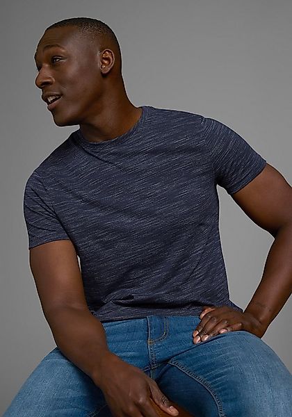 AJC T-Shirt Kurzarm, Regular Fit, meliert, Rundhalsausschnitt günstig online kaufen