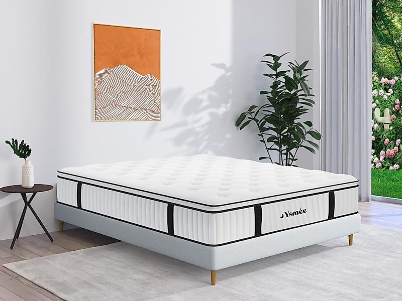 Taschenfederkernmatratze - 140 x 200 cm - mit integriertem Topper - Stärke günstig online kaufen