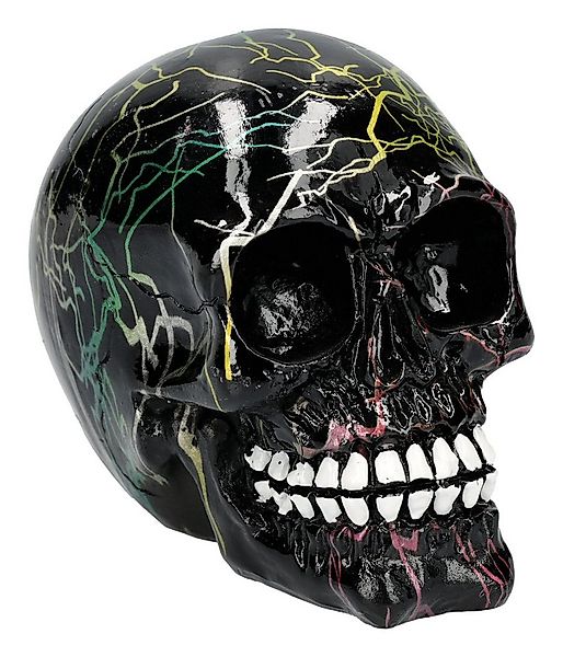 Figuren Shop GmbH Dekofigur Totenkopf Figur – Blitzschädel Gothic Deko Horr günstig online kaufen