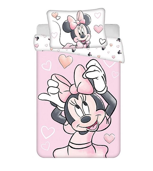 Jerry Fabrics Babybettwäsche Disney Minnie Mouse Baby Bettwäsche Blush Pink günstig online kaufen