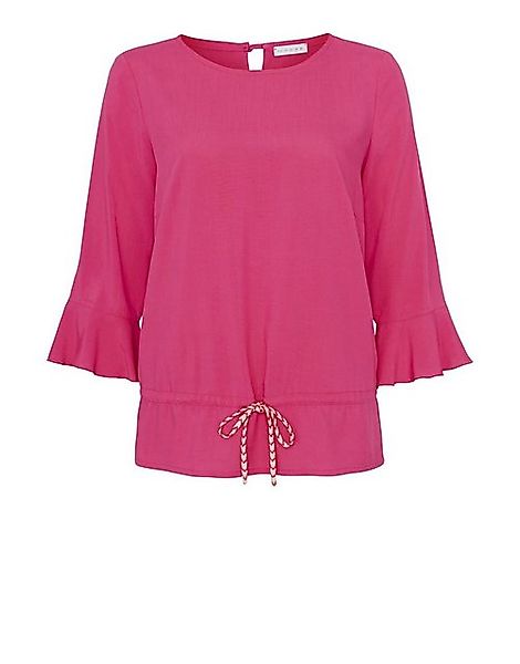 MODEE Langarmbluse Viskosebluse mit Bindeband in sommerlichem Pinkton günstig online kaufen