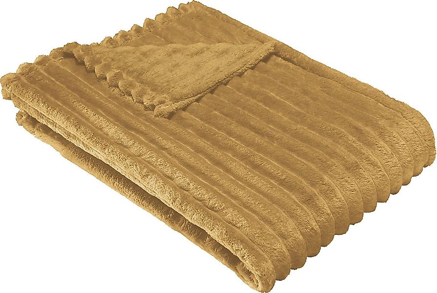 Wohndecke Wohndecke "Aosta", Erwin Müller, Fleece in Cordoptik Uni günstig online kaufen