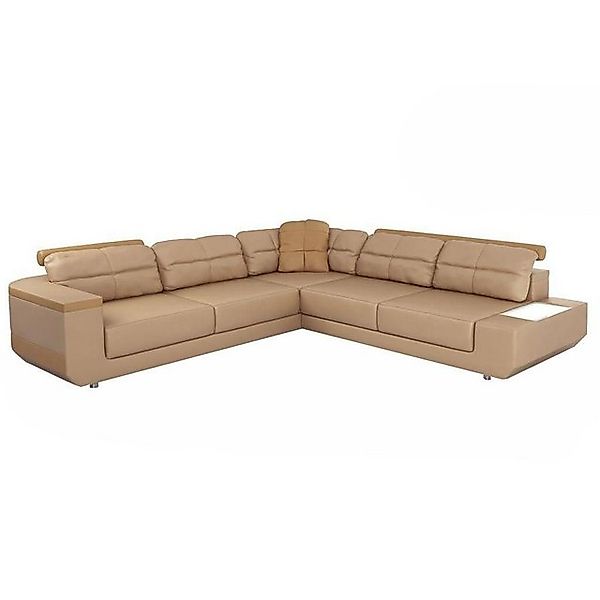 Xlmoebel Ecksofa Luxuriöses Ledersofa in L-Form mit modernem Stoffbezug und günstig online kaufen