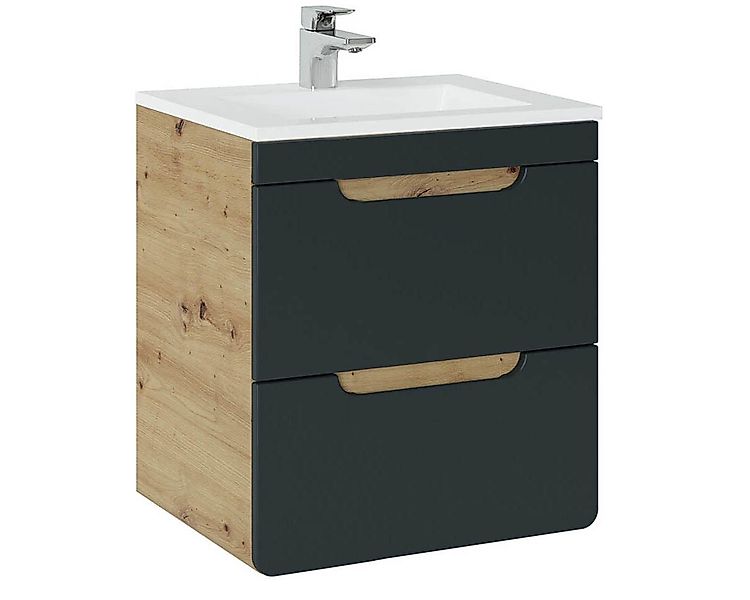 einfachgutemoebel Waschtisch-Set Bad Waschplatz ARUBA black günstig online kaufen