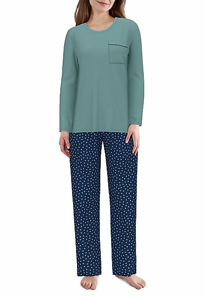 GÖTZBURG Schlafanzug "Katerini", (2 tlg.), Rundhalsausschnitt, Langarm, lan günstig online kaufen