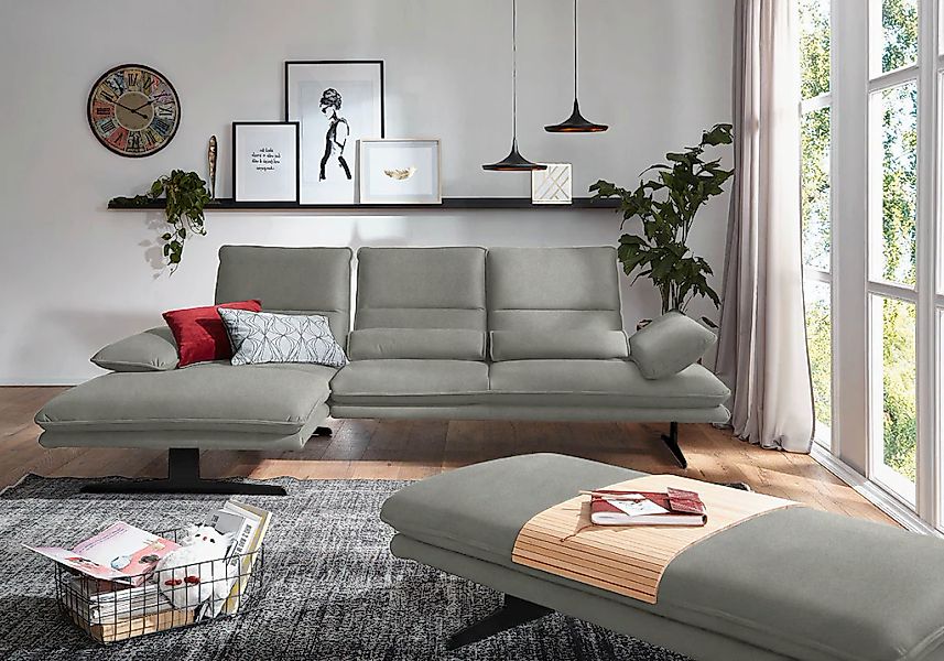W.SCHILLIG Ecksofa "broadway, Designsofa mit tollem Sitzkomfort", Sitztiefe günstig online kaufen