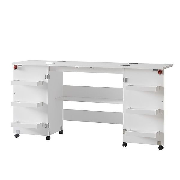 Vicco Schreibtisch Carmen, Weiß, 160 x günstig online kaufen