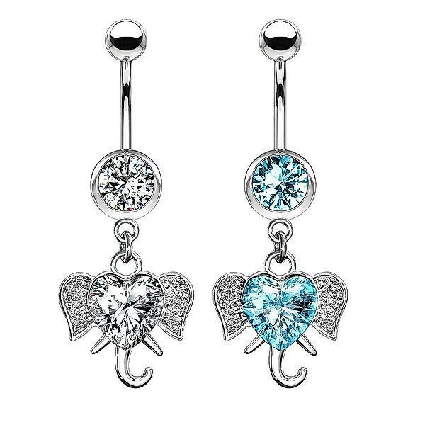 Taffstyle Bauchnabelpiercing Bauchnabelpiercing mit Kristall Herz günstig online kaufen