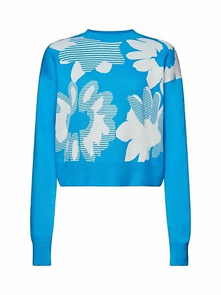 Esprit Sweatshirt Jacquard-Sweatshirt aus Baumwolle (1-tlg) günstig online kaufen
