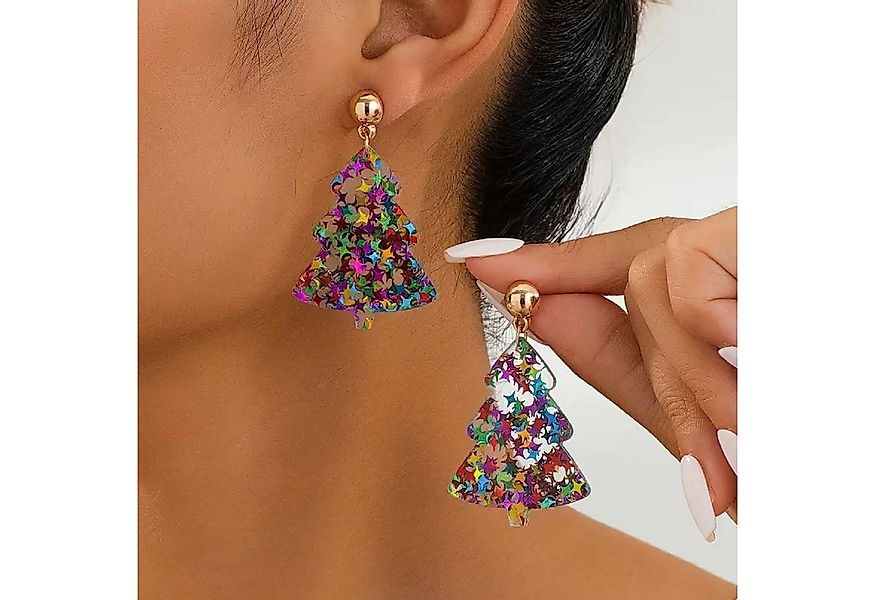 Adelia´s Paar Ohrhänger Weihnachtsschmuck Ohrringe Ohrhänger Weihnachtsbaum günstig online kaufen