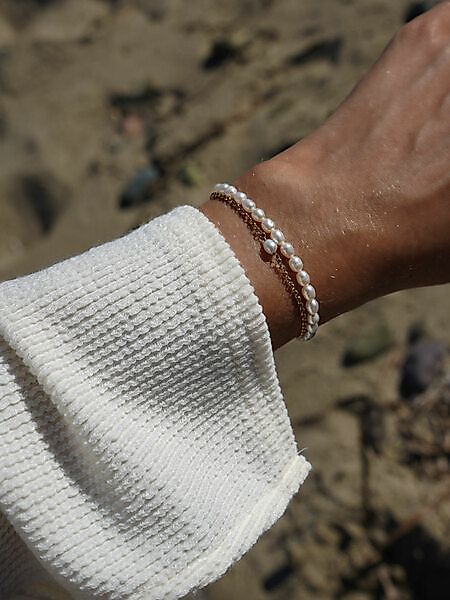 Perlenarmband 15cm + 5cm | Pearl Bracelet günstig online kaufen