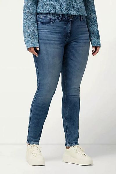 Ulla Popken 5-Pocket-Jeans Jeans Sarah Streifen schmales Bein 5-Pocket-Hose günstig online kaufen