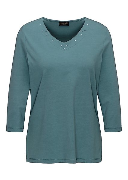 GOLDNER 3/4-Arm-Shirt T-Shirt mit charmantem Ausschnitt günstig online kaufen